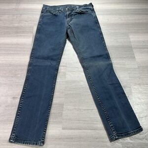 Levis 511 Jeans Mens 33x32 Blue Slim Straight Stretch Medium Wash Zip Fly